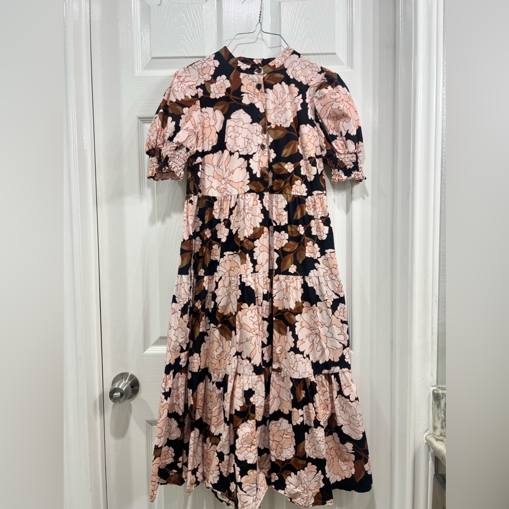 Who What Wear Black dress with pink flowers